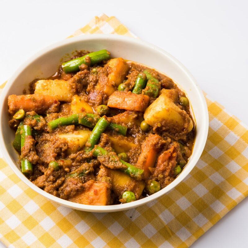 Indian mixed veg containing potato and beans